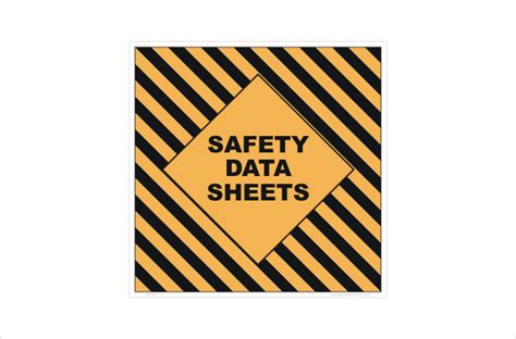 Safety Data Sheets Cover Page Printable