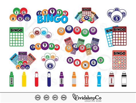 Bingo Svg Bundle Bingo Card Svg Bingo Balls Svg Bingo Dauber Svg