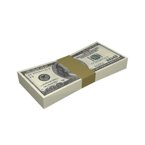 3D Model Money Stack Of Dollar Bills VR AR Low Poly CGTrader