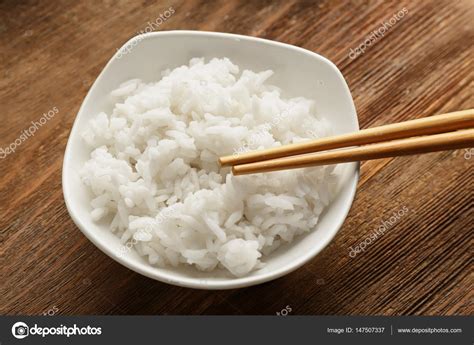 Bowl Of Rice With Chopsticks