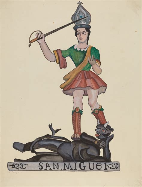 San Miguel – The Archangel and Satan - Artvee