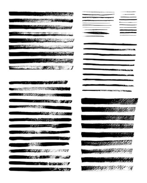 Premium Vector Grunge Strips Set Of Vector Ink Brushes Dirty