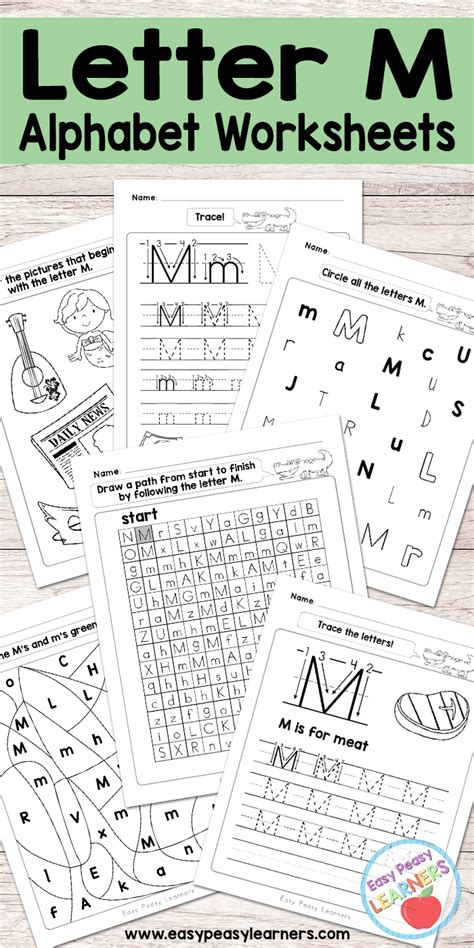 Free Printable Letter M Worksheets