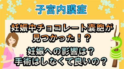 妊娠中にチョコレート嚢胞が見つかった！？破裂したり卵巣がんになる確率は？妊娠への影響は？手術しなくて良いの？？ Youtube