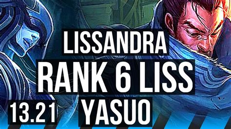 Lissandra Vs Yasuo Mid Rank Liss K Mastery Na