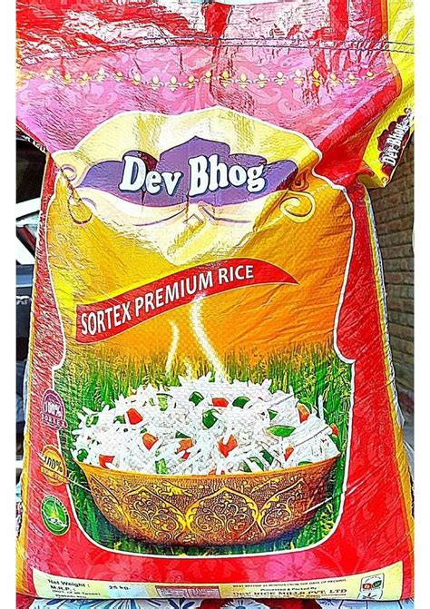 Dev Bhog Sortex Premium Rice Packaging Size 25 Kg Packaging Type PP