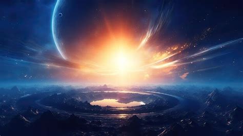 Premium Photo | Planet earth with sunrise in space wallpaper