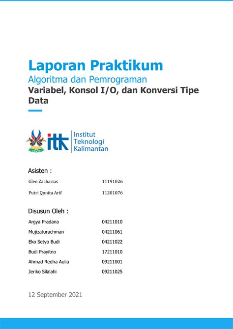 SOLUTION Laporan Praktikum Variabel Konsol Io Dan Konversi Tipe Data