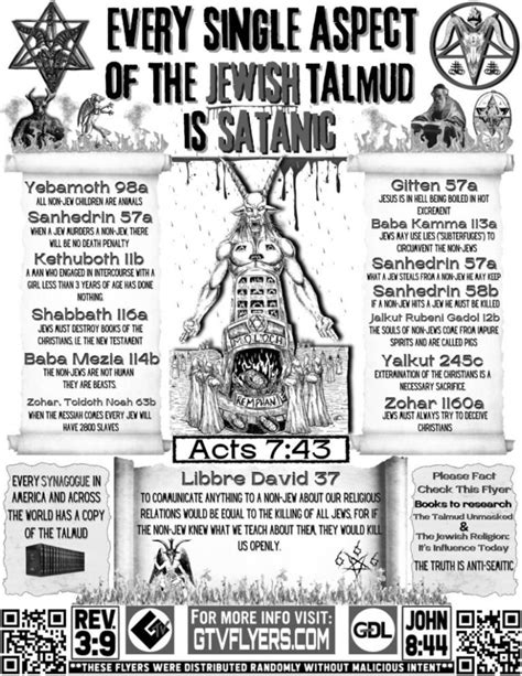 Every Single Aspect Of The Jewish Talmud Is Satanic GTV Flyers