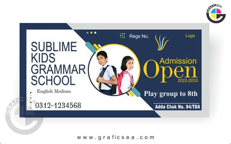 Admission Open 2023 School Banner Vector Cdr File Free Download | Graficsea