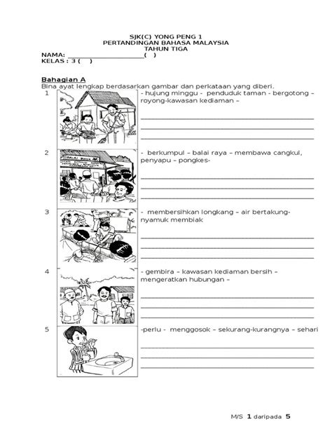 Latihan Bina Ayat Tahun 5 Latihan Membina Ayat Jawapan Disediakan Bahan Sekolah Rendah Zoey Roob