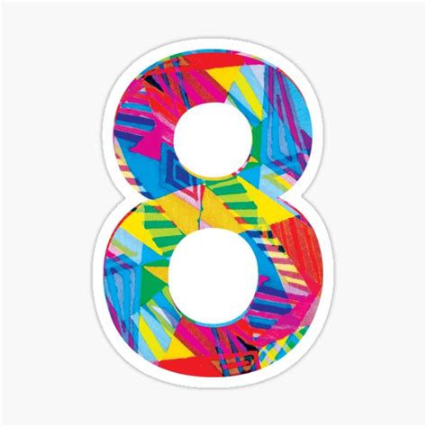 Number 8 Sticker For Sale By Winterrr Redbubble