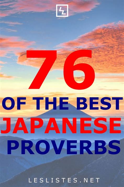 Top Japanese Proverbs Japan Japanese Proverbs