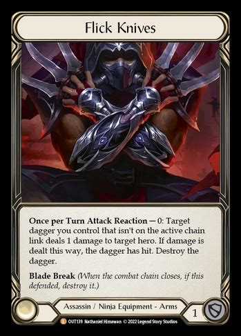 Flick Knives (OUT) #OUT139-RF | Dragon Shield Flesh and Blood Card Manager