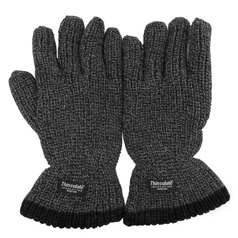 Mens Casual Thinsulate Heavy Knit Fisherman Thermal Winter Warm Gloves