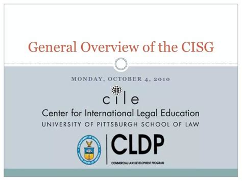 PPT General Overview Of The CISG PowerPoint Presentation Free