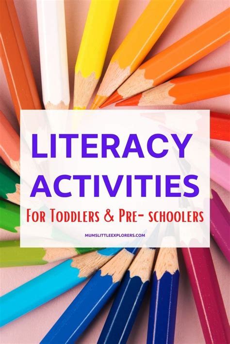 20 Literacy Activities For Preschoolers Kindergarten Kids Toddlers