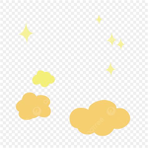 Moon Stars Clouds Vector Hd Png Images Cloud Stars Yellow Clouds