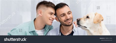 Happy Same Sex Couple Smiling Looking Stock Photo Shutterstock
