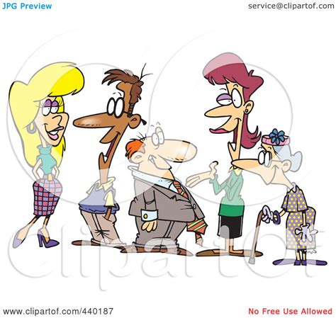 Royalty Free RF Clip Art Illustration Of A Cartoon Group Of People