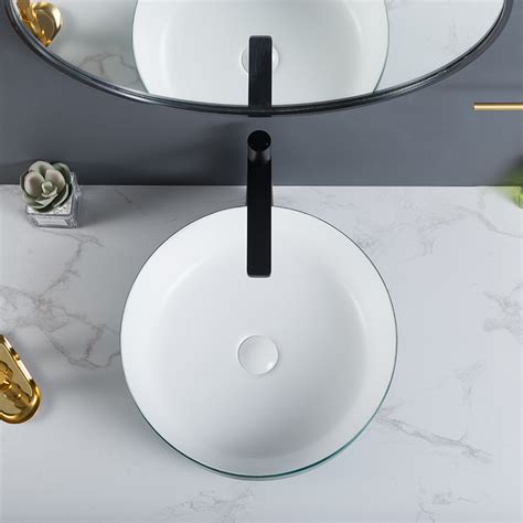 Sanitary Ware Factory Ceramic Green Round Washing Hand Basin Sink