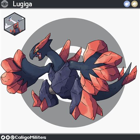 Fusion Lugia And Gigalith Fakemon Pokemon By Caligomilites On Deviantart