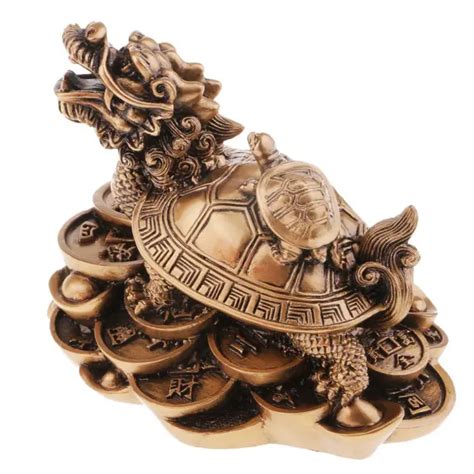 FENG SHUI TORTUE De Dragon Statue Tortue Figurine Ornement De Richesse