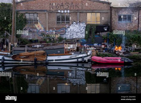 Industrial Warehouses Bonfire Racist Street Art Derelict Land And