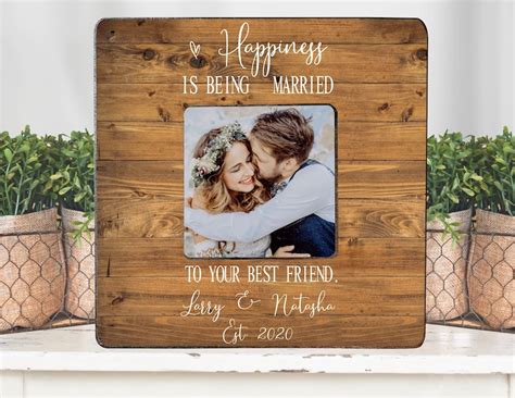 Wedding Gift Wedding Personalized Frame Engagement Frame - Etsy