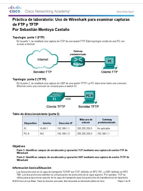 Pdf Practica De Laboratorio Uso De Wireshark Para Examinar