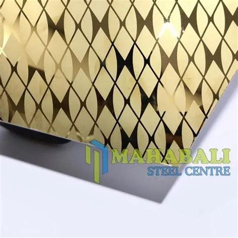 Stainless Steel Rectangle Gold Etching Sheets Thickness 0 1 Mm At Rs