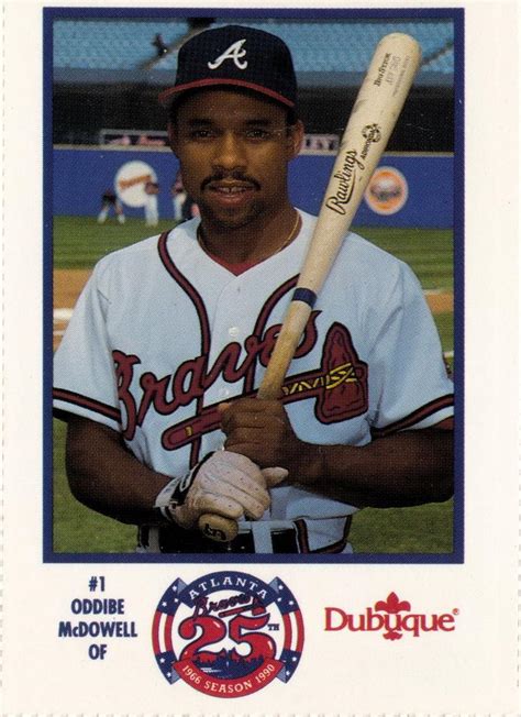 1990 Dubuque Atlanta Braves 25th Anniversary Perforated 1 Oddibe