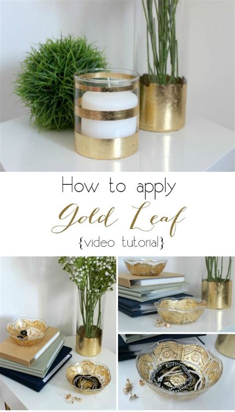 Diy Gold Leaf Vase Love Create Celebrate Gold Leaf Diy Gold Diy