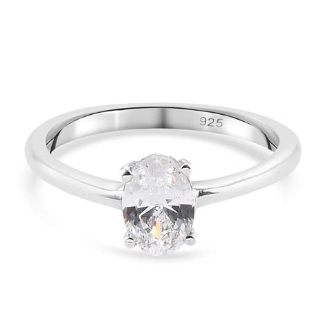 Lustro Stella Hergestellt Mit Zirkonia Solit R Ring Silber Platin