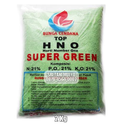 Jual 2Kg PUPUK Sempurna HNO HIJAU SUPER GREEN 21 21 21 Pupuk