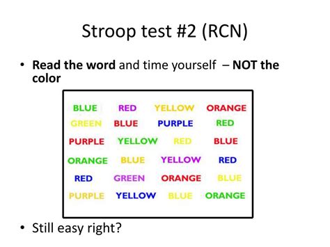 PPT Stroop Effect Named After J Ridley Stroop Described In The