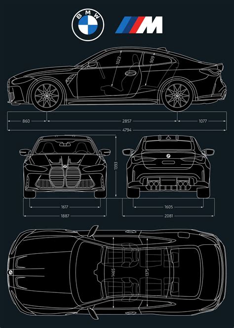 Download bmw m4 2020 coupe car blueprint – Artofit