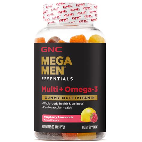 Gnc Mega Men Multivitamin Omega Gummies Gummies Vitamins