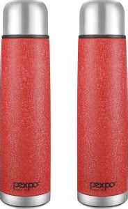 Pexpo 24 Hrs Hot Cold ISI Certified With Jute Bag Flamingo Vacuum Insulated Bottle 500 Ml