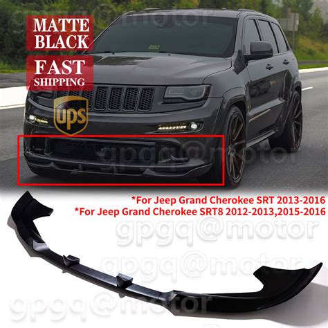 For Jeep Grand Cherokee Srt Srt Unpainted Black Front Bumper Lip