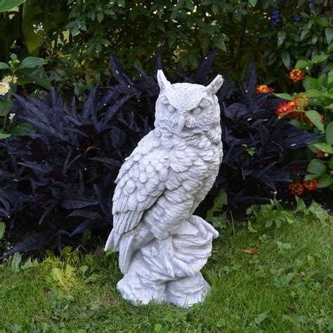 Owl Concrete Sculpture Outdoor Statues Outdoor Sculpture Bird