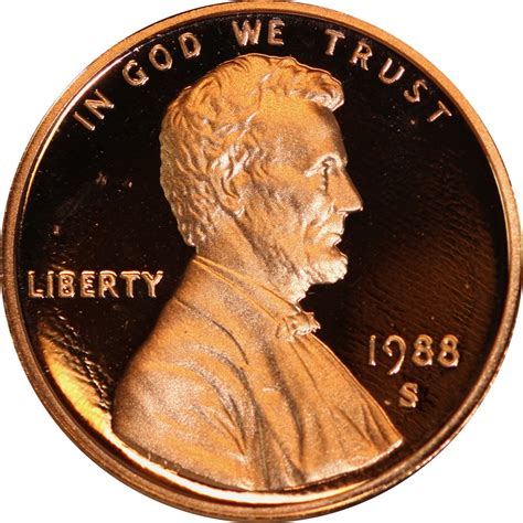 1988 S Gem Proof Lincoln Memorial Cent Penny Proof US Mint Individual