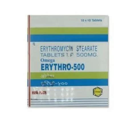 Erythromycin 500mg Tablets At Rs 250 Box Antibiotic Antiinfection