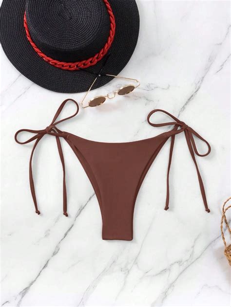 Tie Side Bikini Bottom Shein Usa