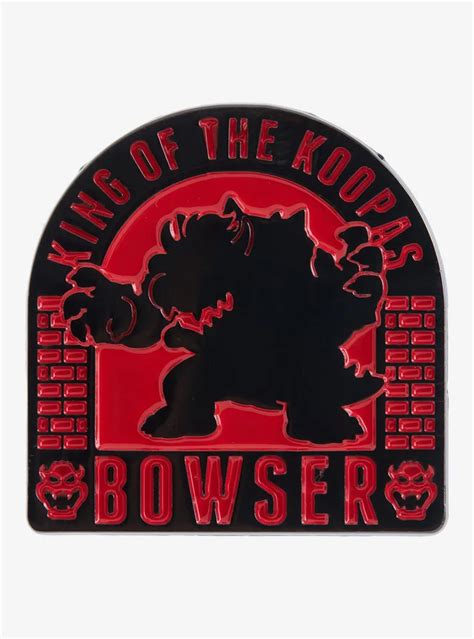 Boxlunch Nintendo Super Mario Bros Bowser Silhouette Enamel Pin