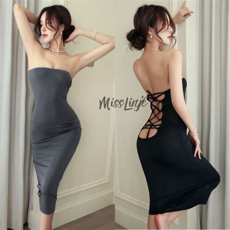 Jual Misslinje Lingerie Baju Dinas Kemben Longdress Sexy Spandek Muat Sampai Big Size Besar