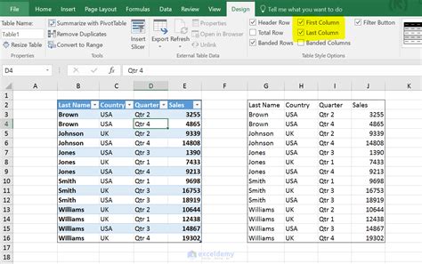 How To Format A Table In Excel