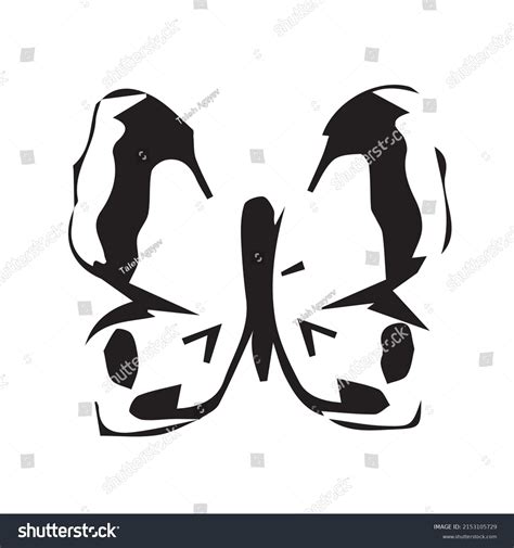 Butterfly Silhouette Black White Vector Stock Vector (Royalty Free ...