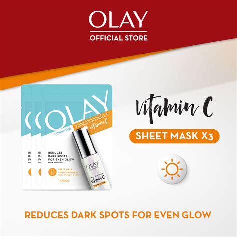 Olay Luminous Niacinamide Vitamin C Face Mask Sheet Brightening Skin