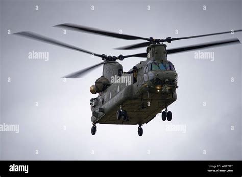 British Royal Air Force Chinook Helicopter Displays At The Royal